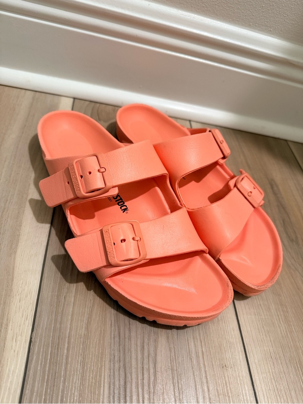 Birkenstock Coral Double-Buckle Slide Sandals